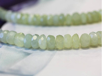 New Jade 8mm Faceted Rondell