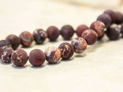 Matte Poppy Jasper 8mm Round