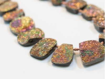 Rainbow Pyrite 12-19x Drusy Drop