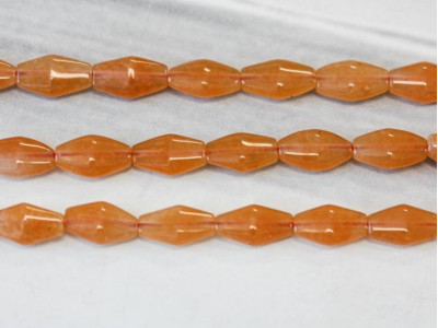 Red Aventurine 7x12 Flat Double Cone Oval