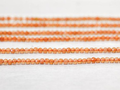 Red Aventurine 2mm Faceted Round