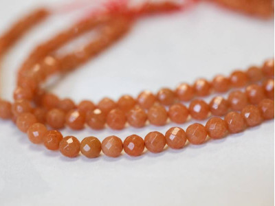 Red Aventurine 6mm Faceted Round