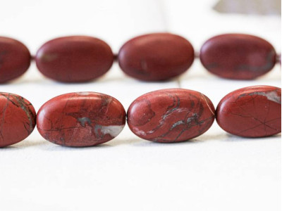 Matte Red Jasper 16x25 Flat Oval