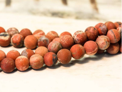 Matte Red Jasper 8mm Round