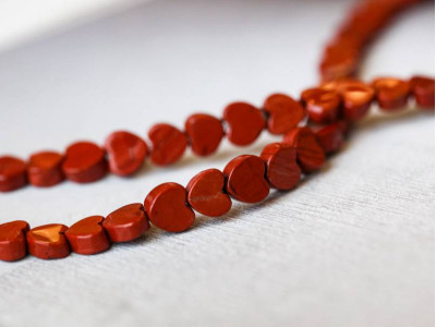 Red Jasper 6-7mm Heart