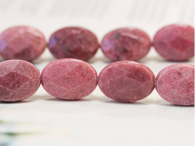 Rhodonite 13x18 Faceted Flat Oval