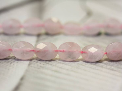 Rose Quartz 8x10 Faceted Flat Oval