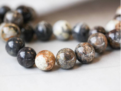 Silver Leaf Jasper 14mm Round