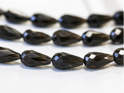 Smoky Quartz 12x22 Faceted Teardrop