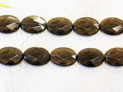 Smoky Quartz 15x20 Faceted Flat Oval