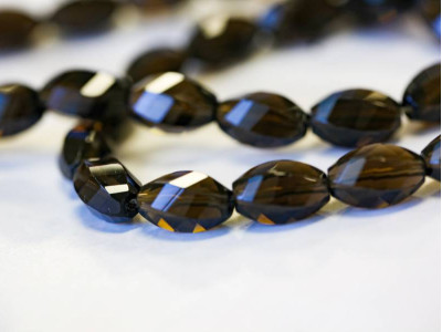 Smoky Quartz 8x13 Faceted Swirl