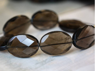 Smoky Quartz 22x30 Faceted Flat Oval