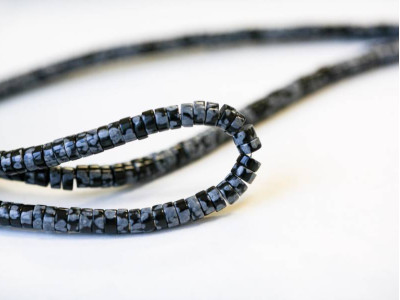 Snowflake Obsidian 4mm Heishi