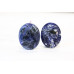 206-1069 Sodalite <br>40x50 Faceted Flat Oval Pendant