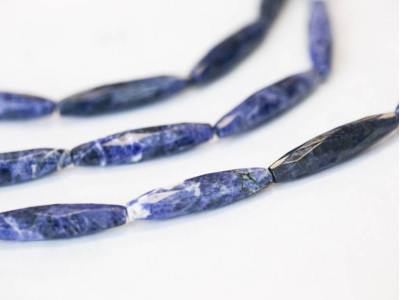 Sodalite 7x30 Faceted Oval Rice