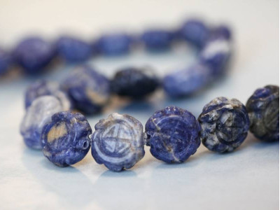 Sodalite 15mm Carved Coin