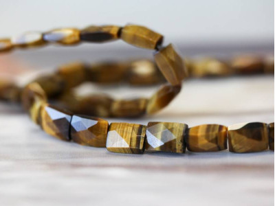 Tiger Eye 7x10 Faceted Flat Rectangle