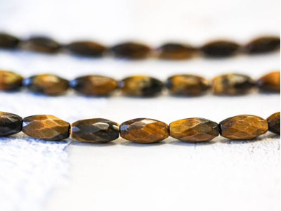 Tiger Eye 6x12 Faceted Oval Rice