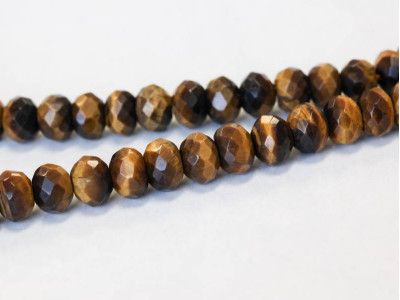 Tiger Eye 10mm Faceted Rondell