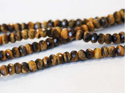 Tiger Eye 6mm Faceted Rondell