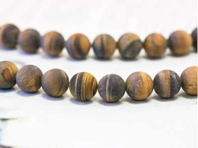 Matte Tiger Eye 12mm Round