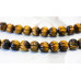 210-1394 Tiger Eye <br>10mm Corrugated Round