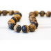 210-1404 Tiger Eye <br>20mm Carved Round