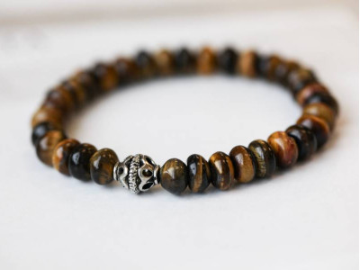 Tiger Eye 8mm Rondelle Bracelet