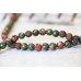 213-0208 Unakite <br>8mm Faceted Round