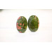 213-1059 Unakite <br>53x35 Flat Oval Pendant