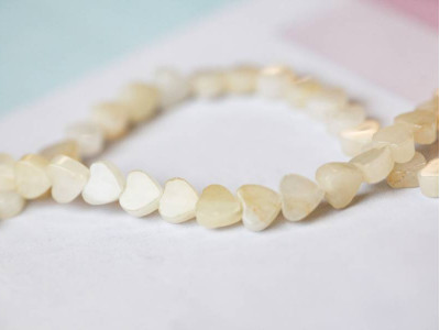 Yellow Jade 6mm Heart