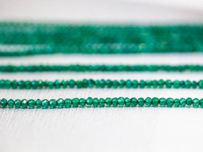 Green Onyx 2.5mm Faceted Rondell