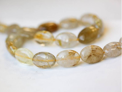 Rutilated Quartz 10x14 Flat Oval