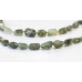 225-1656 Green Rutilated Quartz <br>8-12x Faceted Flat Nugget