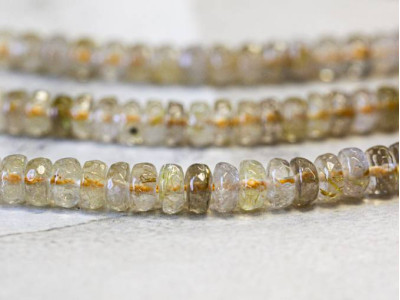 Rutilated Quartz 8mm Faceted Rondell