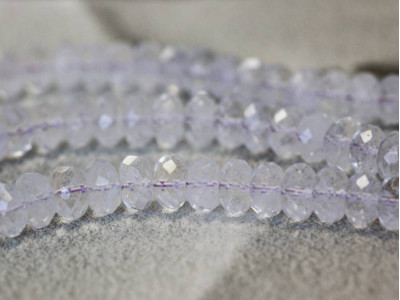 Lavender Quartz 14mm Faceted Rondell