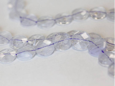 Lavender Quartz 15mm Faceted Coin