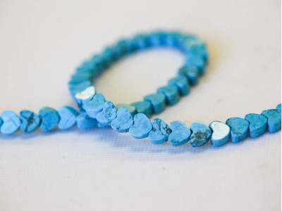 Turquoise Howlite 6mm Heart