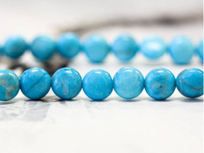 Turquoise Howlite 8mm Puffy Coin