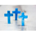 239-1137 Turquoise Howlite <br>30x20 Cross Pendant