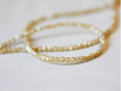 Natural Mother of Pearl 3mm Faceted Round