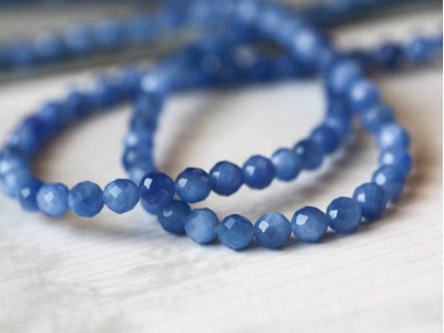 Blue Agate 6mm Faceted Round