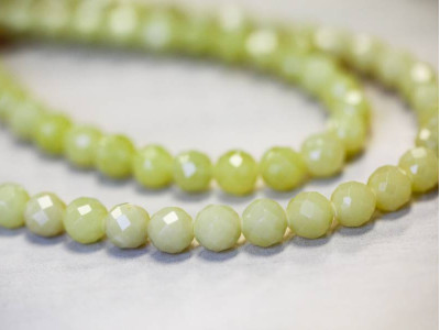 Olive Jade 8mm Faceted Round