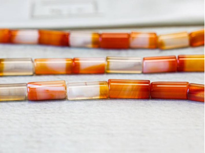 Natural Carnelian 6x13 Tube