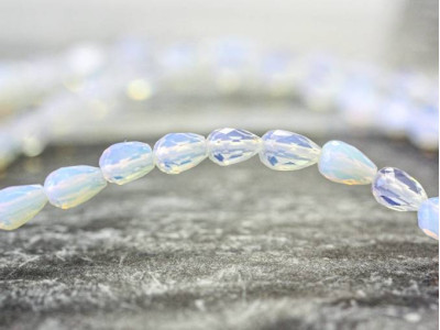 Opalite 4x6 Faceted Teardrop