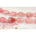 276-1129 Cherry Quartz <br>10x17 Corrugated Teardrop