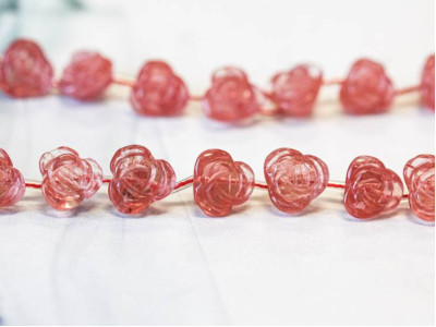 Cherry Quartz 10mm Flower