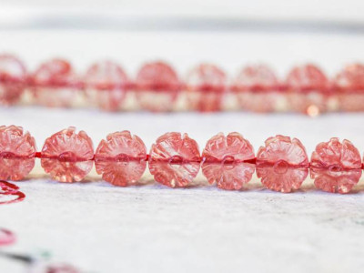 Cherry Quartz 8-9mm Flower