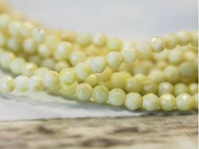 Lemon Jade 4mm Faceted Round