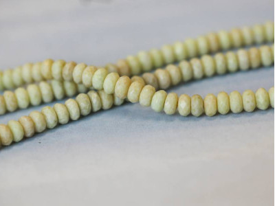 Lemon Jade 6mm Faceted Rondell